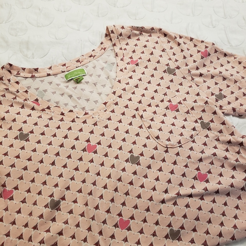Vera Bradley heart tee with breast pocket
